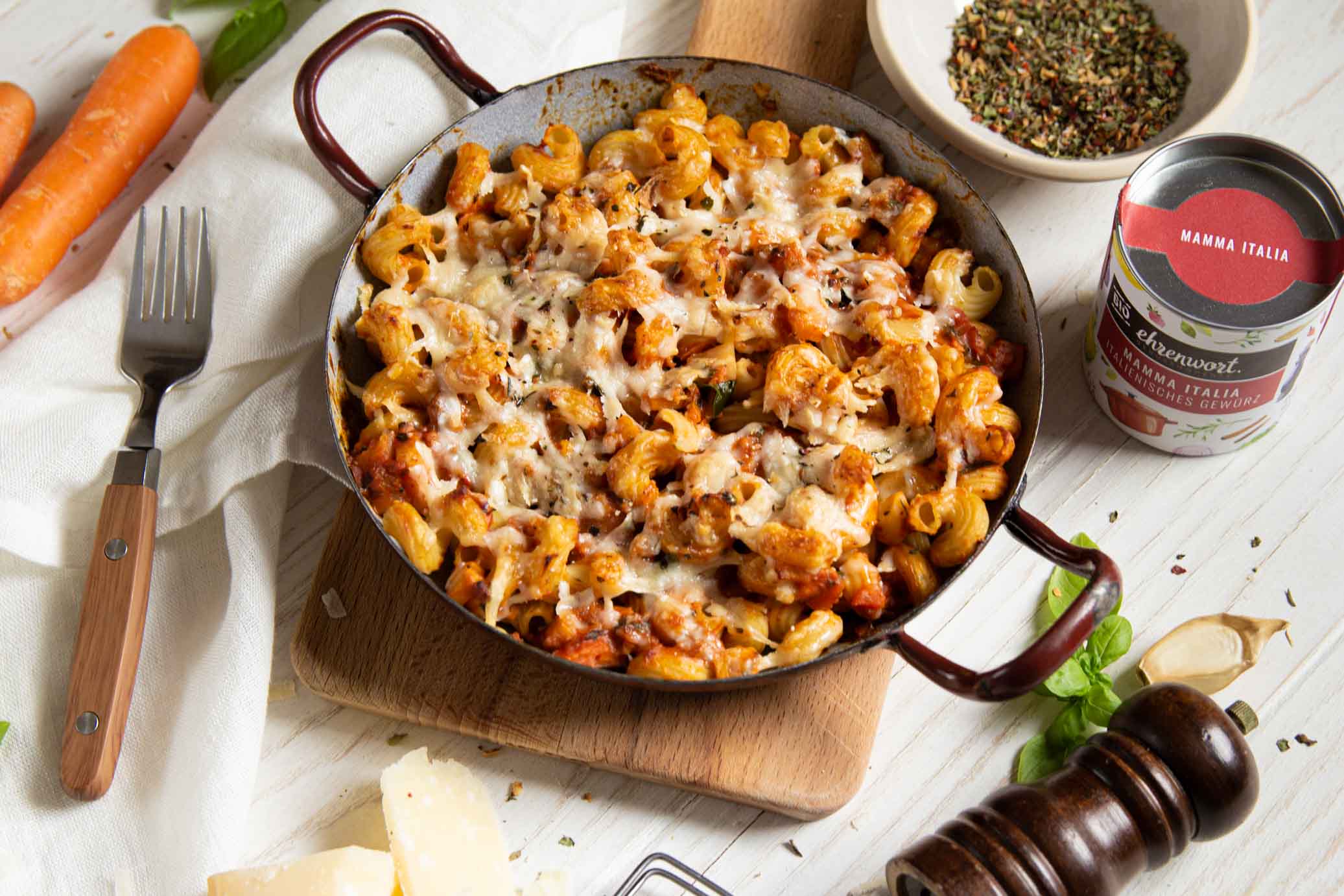 Überbackene Bolognese Hörnchen