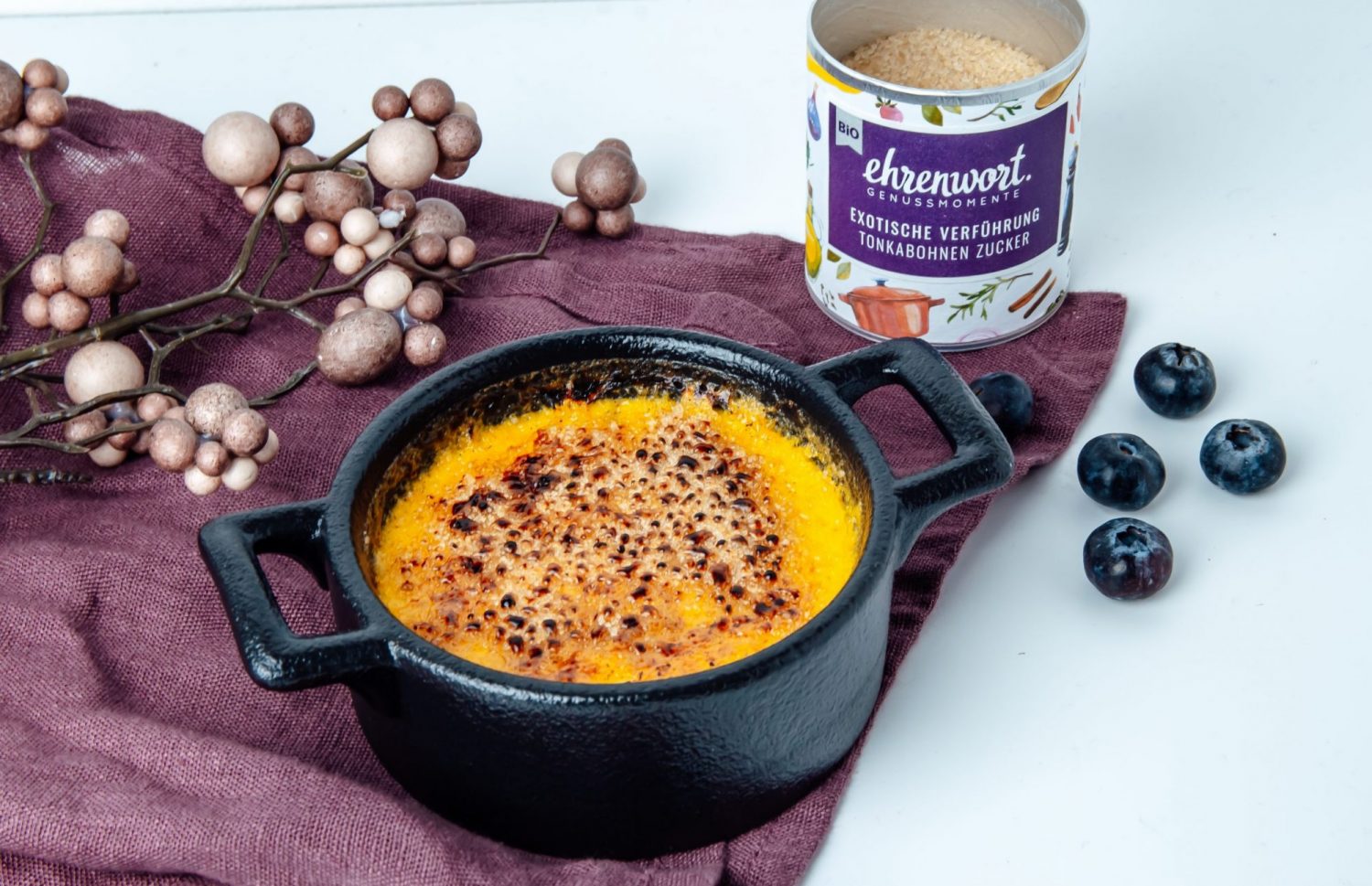 Tonkabohnen Crème Brulée mit BIO Tonkabohnen Zucker von ehrenwort. Genussmomente